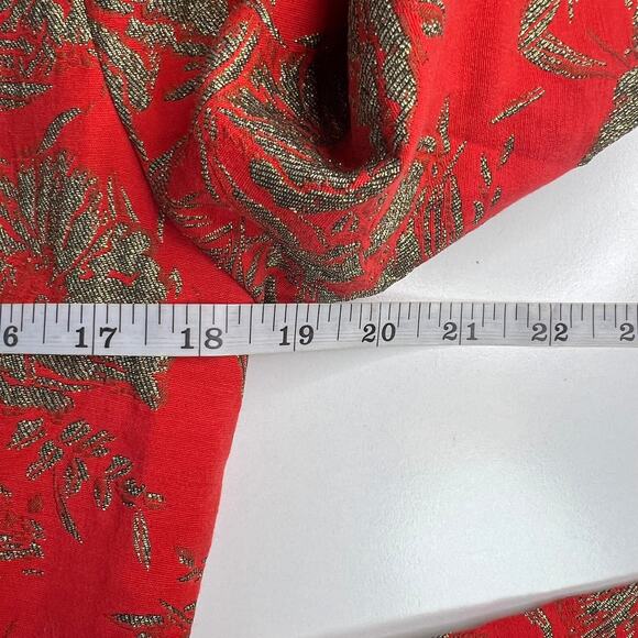 Happy X Nature Kate Hudson Women's Mini Dress Red/Gold Embroidered Glam Size 6 - Picture 8 of 16